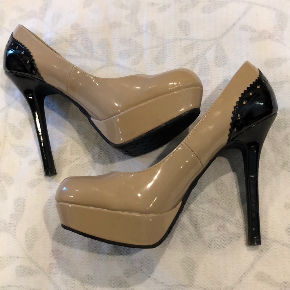 Candies Two Tone Patent Platform Stiletto Heels - Picture 4 of 8